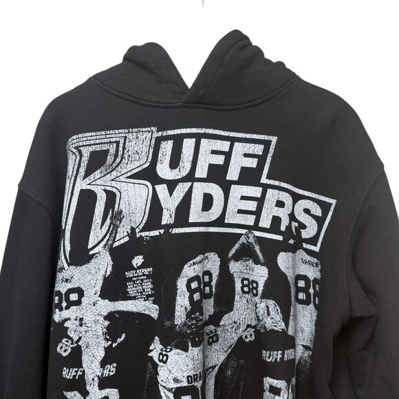 Ruff Ryders Hoodie Medium by KIY Vol1 Black Cotton Sweatshirt Hip Hop Streetwear - Picture 6 of 15